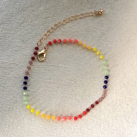 Multicolored Boho Anklet - Picture 9 of 9